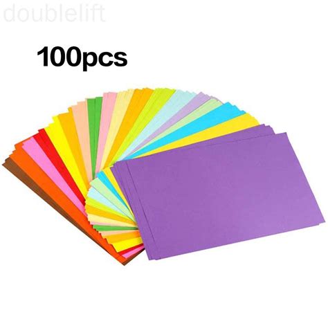 100pcs Colored A4 Copy Paper Crafting Decoration Paper 10 Different