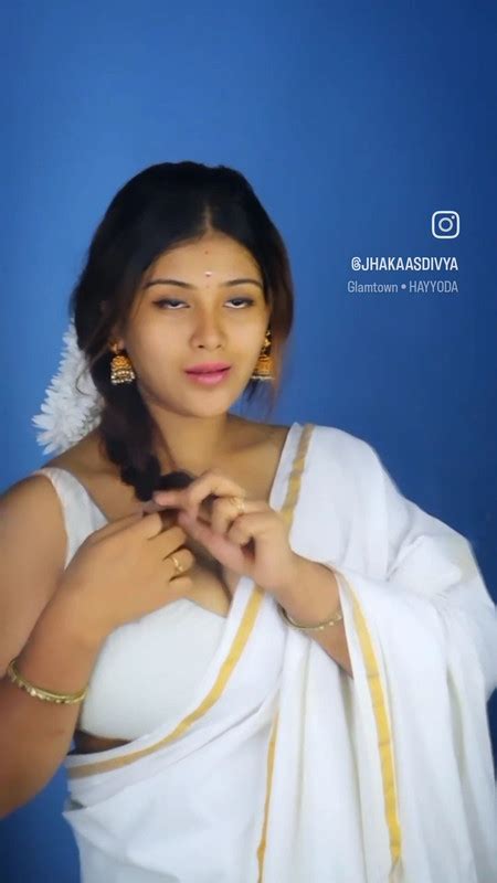 Busty Desi Girl Huge Tits In White Saree