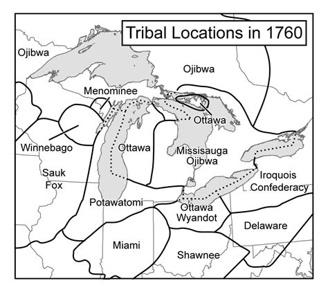 Indians In The Great Lakes Region Native American Tribes Map