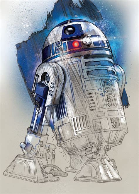 R2 D2 Poster By Star Wars Displate Star Wars Drawings Star Wars