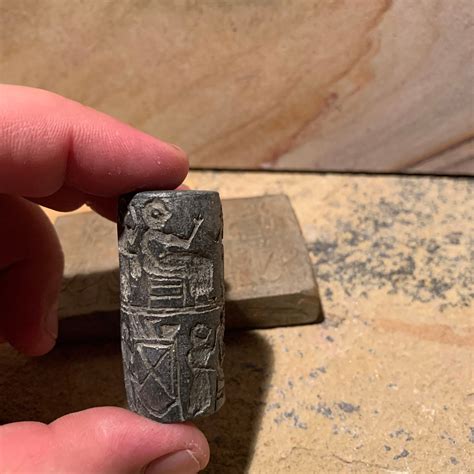Sumerian Cylinder Seal Replica Of Queen Puabi Mesopotamian Art