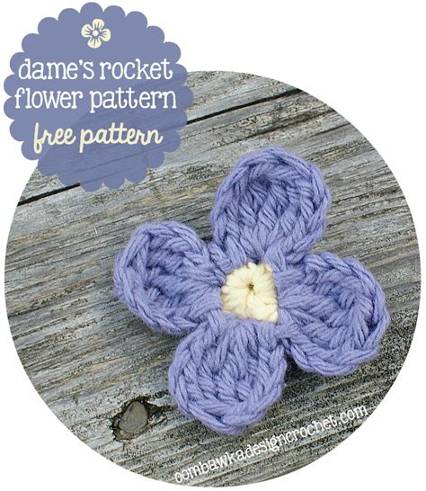 Dame's Rocket Flower Free Pattern • Oombawka Design Crochet