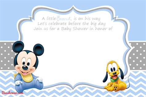 Free printable mickey mouse baby shower invitation template. FREE Printable Disney Baby Shower Invitations | Mickey ...