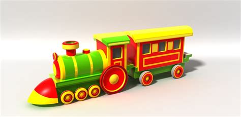 Cartoon Train 3d Obj