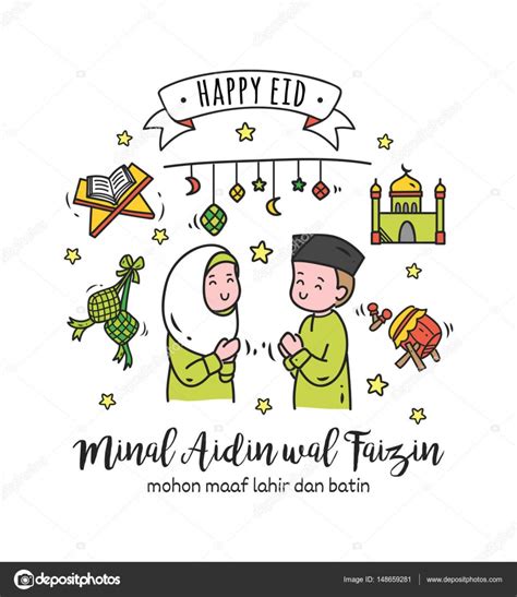 Here you can explore hq ketupat lebaran transparent illustrations, icons and clipart with filter polish your personal project or design with these ketupat lebaran transparent png images, make it. Indonesian Idul fitri greeting card — Stock Vector ...