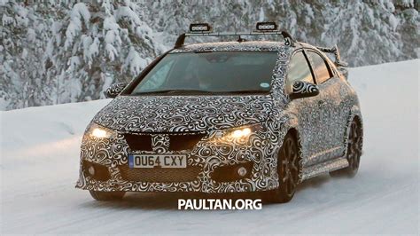 SPIED Honda Civic Type R On Test In Snowy Sweden Honda Civic Type R Paul Tan S Automotive News
