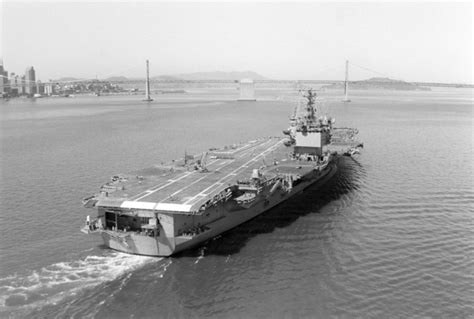 Aerial Starboard Quarter View Of The Nuclear Powered Aircraft Carrier