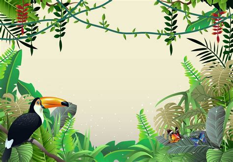 Hermosas Ilustraciones De Selva Tropical Y Liana Jungle Illustration