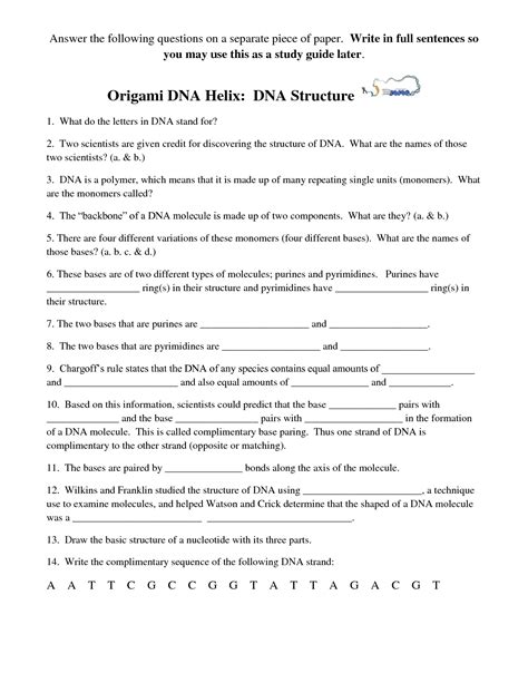 To pass genetic information on to new generations of cells. Dna Replication Worksheet Answer Key Quizlet - The ...