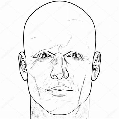 Male Face Portrait Outline Sketch Figure Head