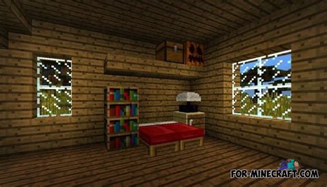 Furniture mod for mcpe (minecraft pocket edition) allows you to craft nice and functional furniture such as tables, counters, light and carpet colors, chairs, dressers, end tables, and more. Mrcrayfish's Furniture mod v6 for Minecraft PE 0.11/0.13