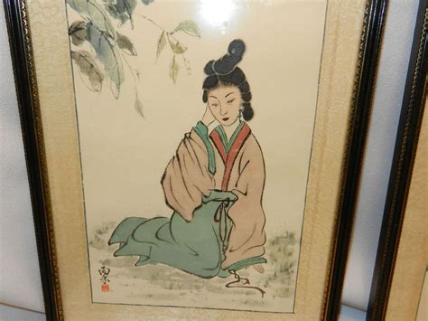 Vintage Japanese Silk Paintings From Mygrandmotherhadone