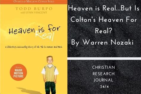 Heaven Is Realbut Is Coltons Heaven For Real Christian Research