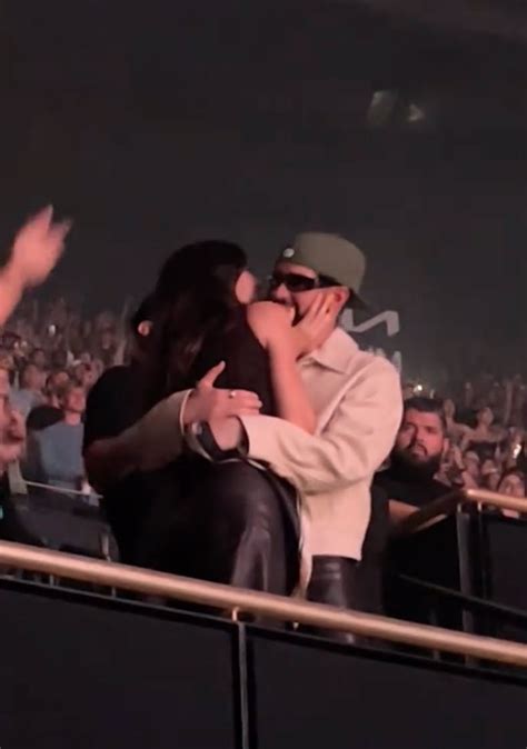 Kendall Jenner Bad Bunny Show Rare PDA At Drake Concert Video