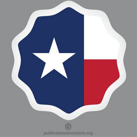 Texas Flag Sticker Public Domain Vectors