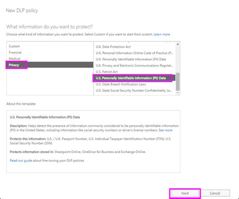 Create A Dlp Policy From A Template Office 365