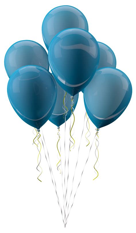 Blue Gold Balloon Png