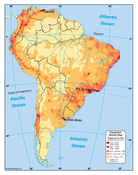 Population Density Of South America Maps On The Web