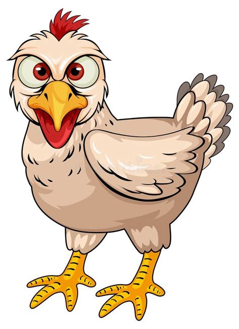 A Chicken Cartoon Character Stock Vector Illustration Of Animals