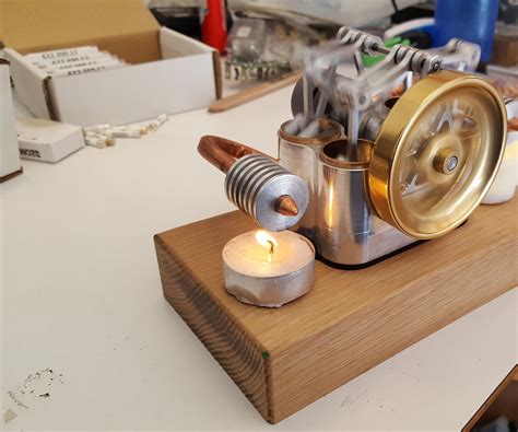 Candle Power Stirling Engine 7 Steps Instructables