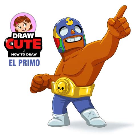 His super is a leaping elbow drop that deals damage to el primo fires off a furious flurry of four fiery fists. How to Draw El Primo super easy | Brawl Stars by ...