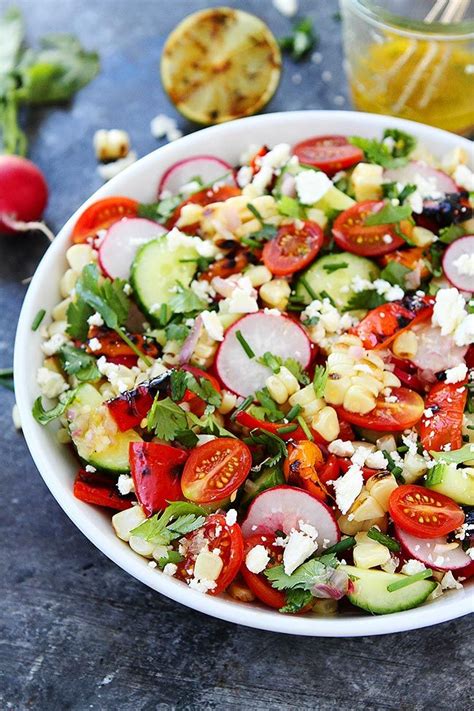 Summer Vegetable Salad With Charred Lime Vinaigrette Is The Perfect