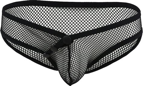 Amazon Com Alvivi Mens See Through Fishnet Mesh Openwork Buckled