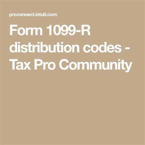 Form 1099 R Distribution Codes Coding Retirement Advice Distribution