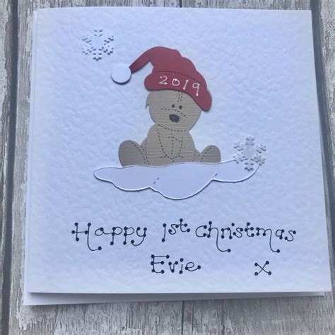 Personalised Babys 1st Christmas Card By Kittys