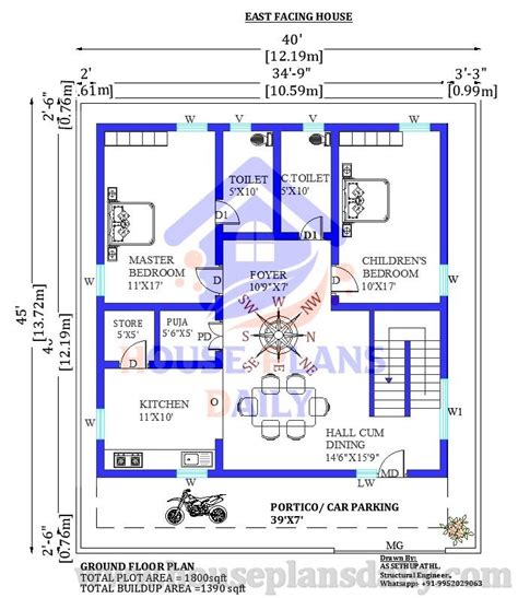 East Facing Duplex House Plans 5bhk Home Design House Plan And