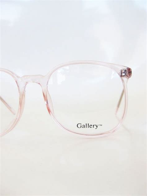 Vintage Pink Eyeglasses Clear Cotton Candy 1980s Round P3 Etsy Pink Eyeglasses Eyeglasses