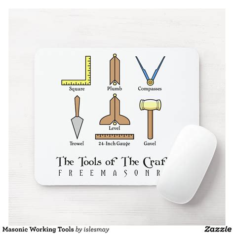 Masonic Working Tools Mouse Pad Mouse Pad Masonic