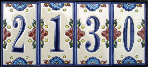 Personalised Tiles Ceramic House Numbers Art Decor Diy Tile House