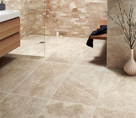 A wide variety of large bathroom tiles options are available to you, such as 600*600, 600*1200. Large Format Tiles | Beige tile floor, Bathroom floor ...