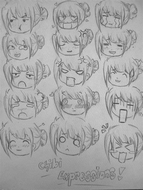 Chibi Expressions By Tiayuzuki920 Chibi Drawings Anime Faces