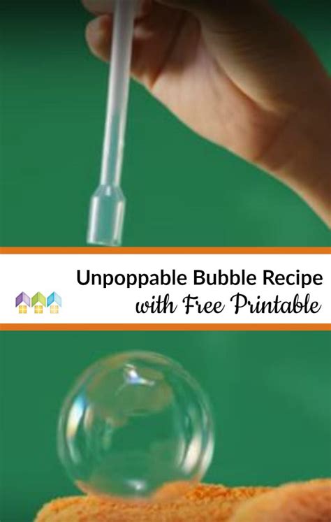 Unpoppable Bubble Recipe With Free Printable Bubble Recipe Bubbles