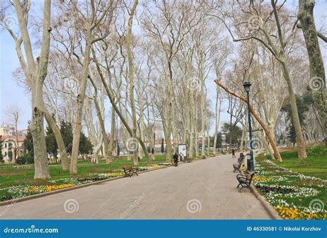 Gulhane Park In Istanbul Turkey Stock Image Image Of Green Flowers