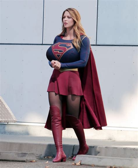 Supergirl Melissa Benoist Huge Tits Big Boobs Celebrities Biggest