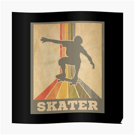 Vintage Skater T Retro Skateboard Design Skateboarding Trick