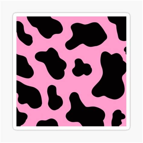 Pink And Black Cowprint Design Sticker For Sale By Designs By Lily