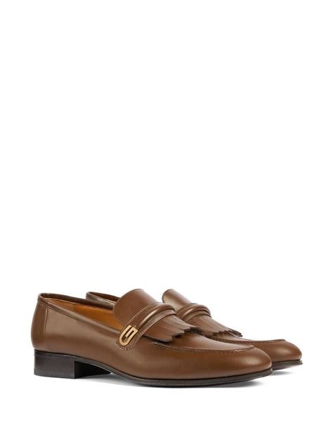 Gucci Mirrored G Fringed Loafers Farfetch
