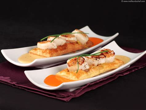 Feuilleté de Saint- Jacques à la crème dail