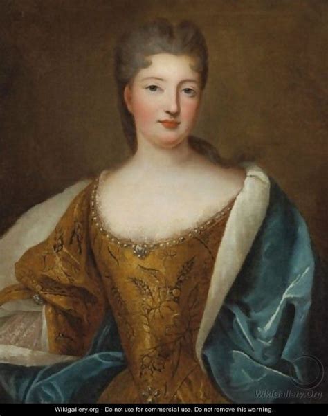 Portrait Of A Lady Wearing A Blue Coat After Pierre Gobert