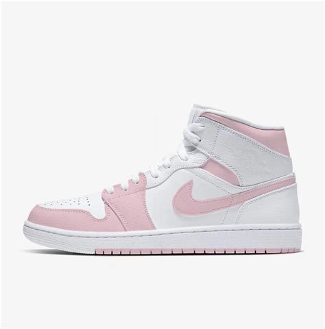 Baby Pink Custom Jordan 1 Mid Etsy In 2021 Baby Jordan Shoes Pink