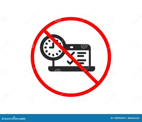 Online Test Icon Time Sign Vector Stock Vector Illustration Of Exam