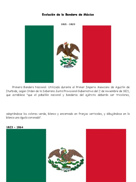 Evolución De La Bandera De México Símbolos México