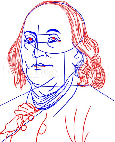 How To Draw Benjamin Franklin Step By Step Drawing Guide By Dawn