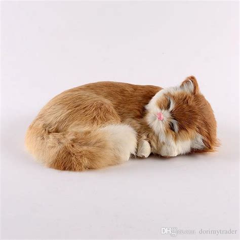 Dorimytrader Lifelike Pop Plush Real Life Cat Toy Realistic Pet Doll