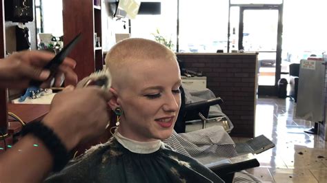 Nellie Lv Female Blonde Crew Cut At Barber Shop Yt Original Youtube