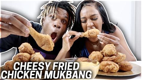 Cheesy Fried Chicken Mukbang Youtube